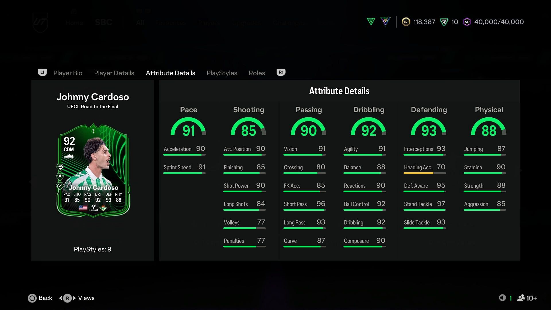 The stats (Image via EA Sports)
